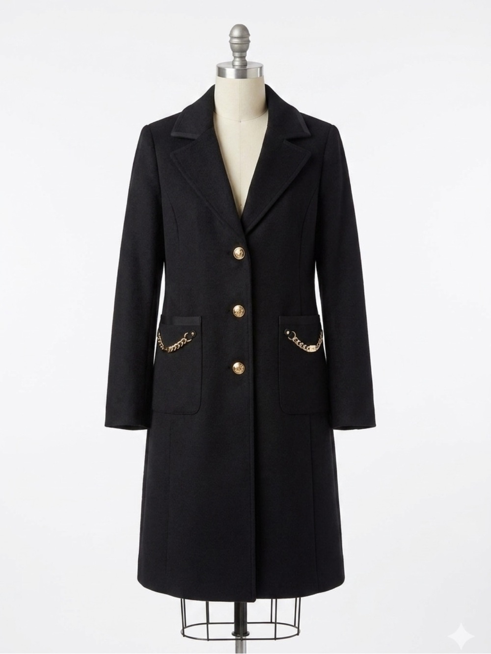 Women's Black  Long Coat Karl lagerfeld